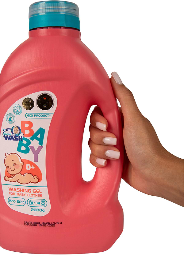 Фото - Гель для прання DOCTOR WASH для дитячого одягу 2000 р, 34 циклу
