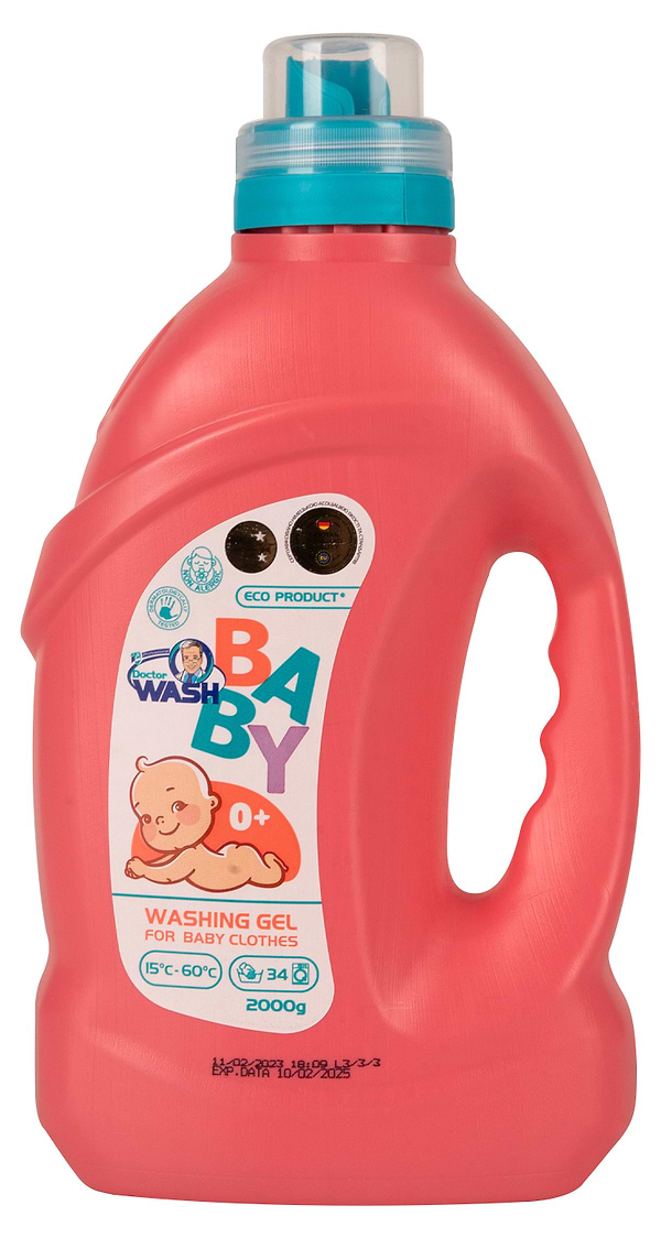 Фото - Гель для прання DOCTOR WASH для дитячого одягу 2000 р, 34 циклу