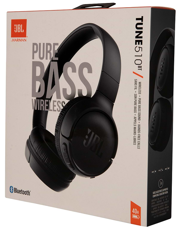 Фото - Навушники повнорозмірні бездротові JBL Tune 510BT Black (JBLT510BTBLKEU)
