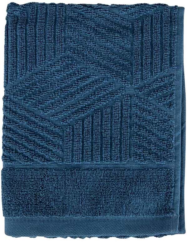 Фото - Рушник для рук GM Textile Уельс синій махровий 40х70