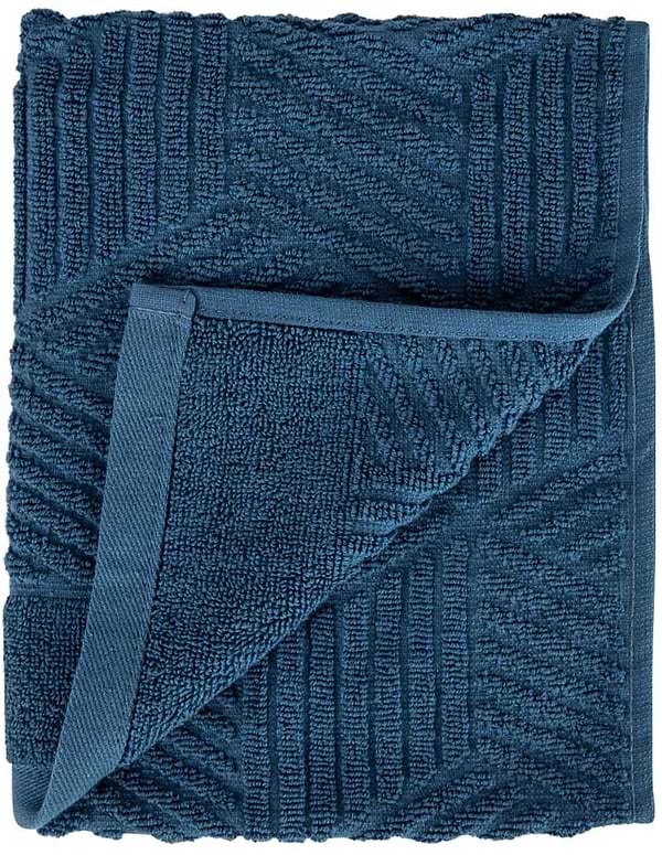 Фото - Рушник для рук GM Textile Уельс синій махровий 40х70