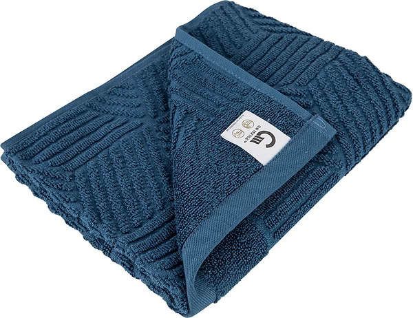 Фото - Рушник для рук GM Textile Уельс синій махровий 40х70