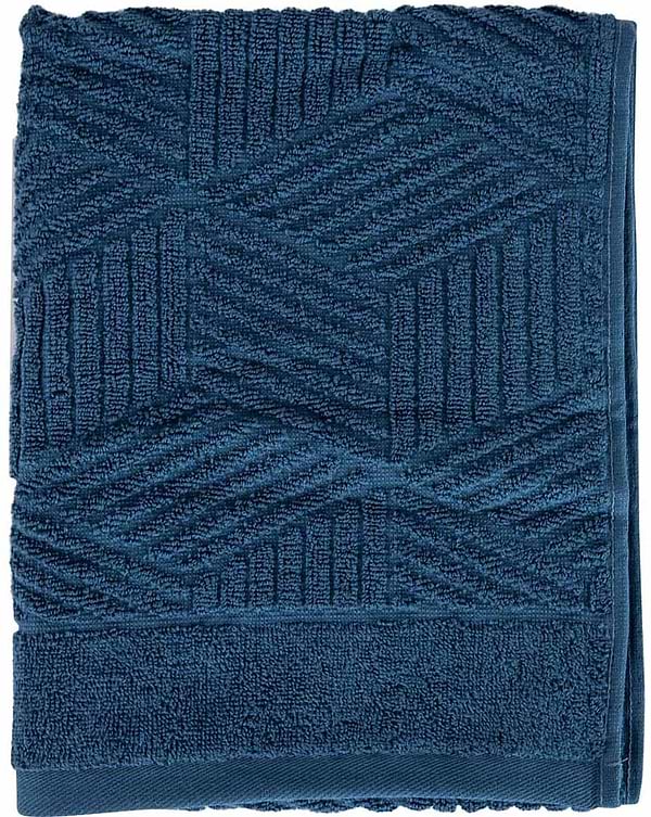 Фото - Рушник для обличчя GM Textile Уельс синій махровий 50х90