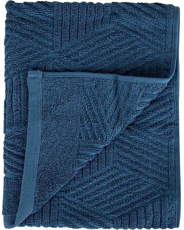 Фото - Рушник для обличчя GM Textile Уельс синій махровий 50х90