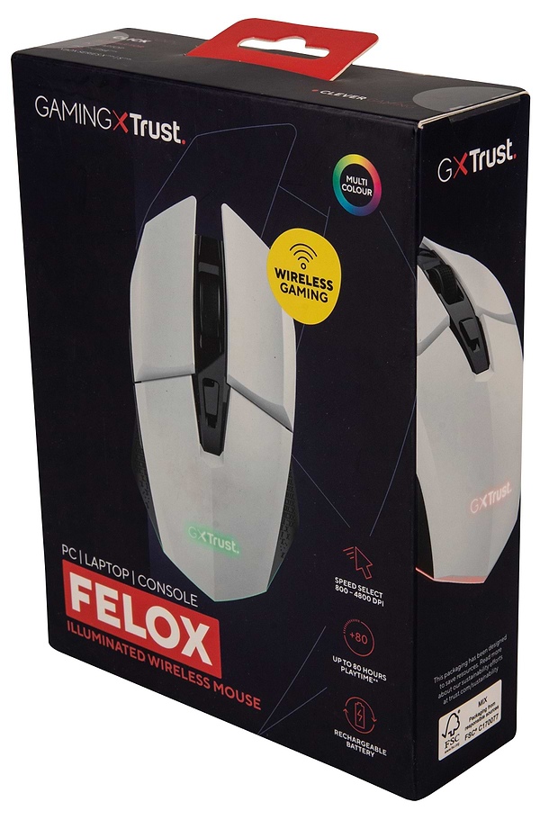 Фото - Мышь беспроводная игровая Trust GXT 110 FELOX WL White (25069)