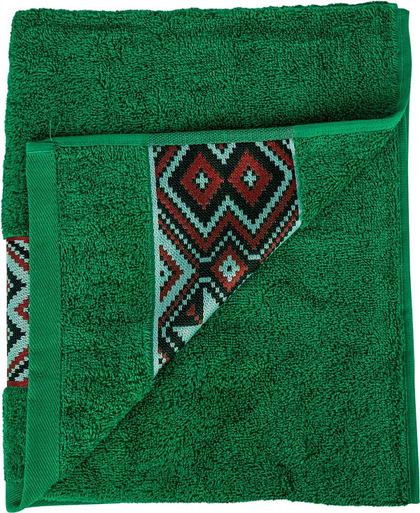 Фото - Рушник для обличчя GM Textile махровий зелений Єдність 50х90
