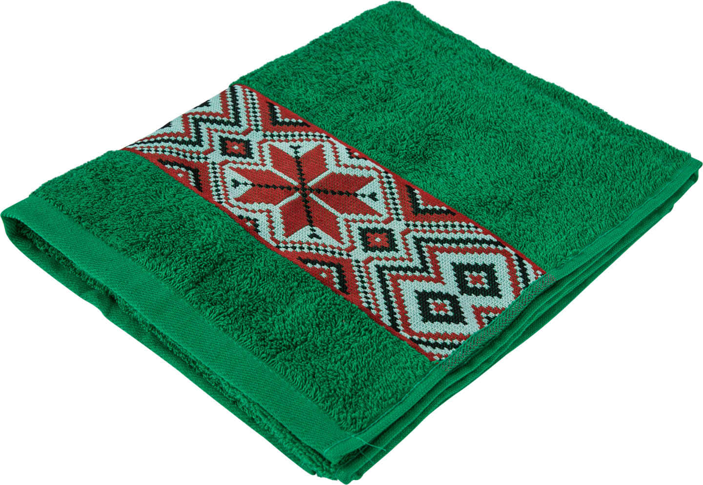 Рушник для обличчя GM Textile махровий зелений Єдність 50х90 - Фото 1