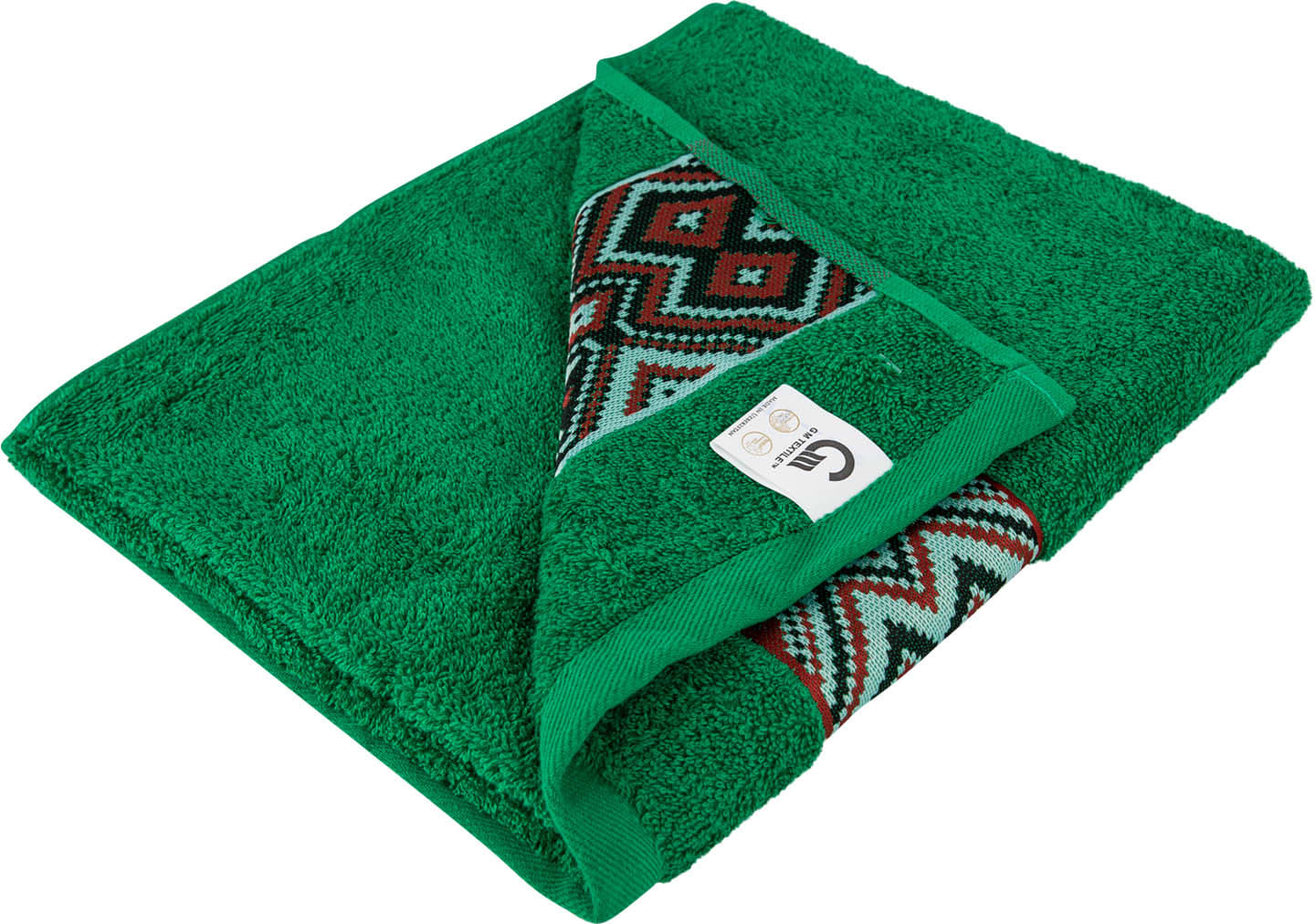 Фото - Рушник для обличчя GM Textile махровий зелений Єдність 50х90