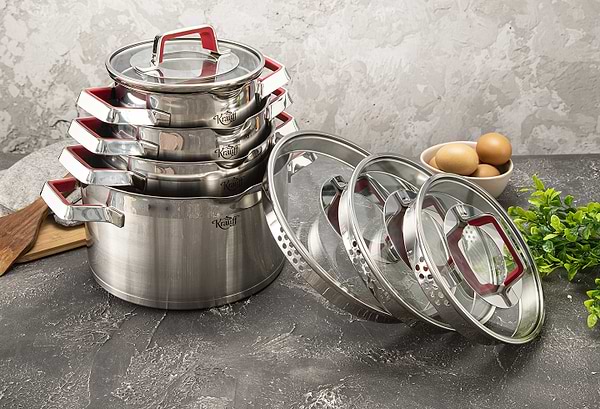 Фото - Набор посуды Krauff 26-202-010 Moderne Rot 8 пр.