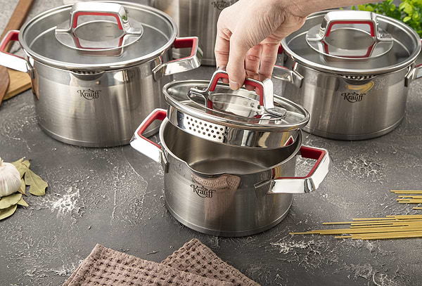 Фото - Набор посуды Krauff 26-202-010 Moderne Rot 8 пр.