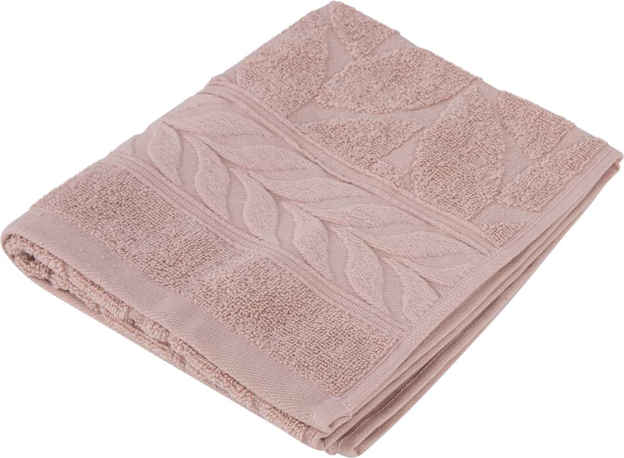 Рушник для рук GM Textile рожевий листочок махровий 40х70 - Фото 1