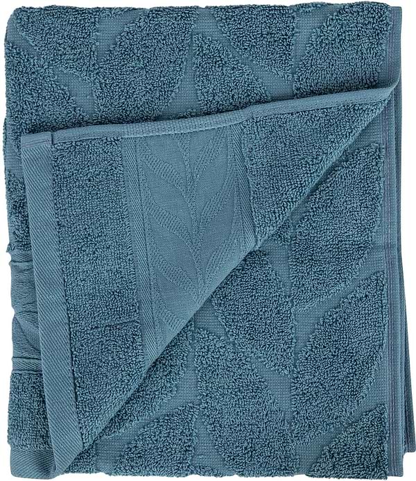 Фото - Рушник для обличчя GM Textile блакитний листочок махровий 50х90