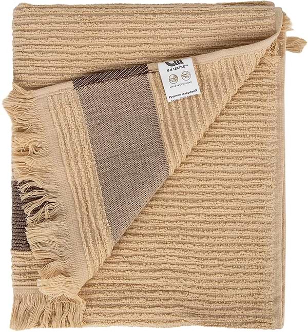 Фото - Полотенце для лица GM Textile махровое бежевый Осло 50x90