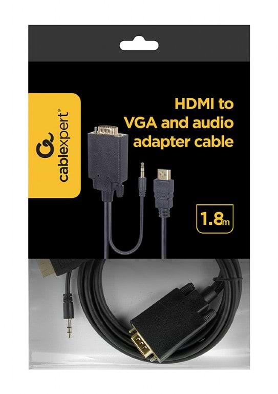 Фото -  Cablexpert HDMI - VGA 1.8m (A-HDMI-VGA-03-6)