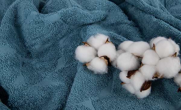 Фото - Рушник для обличчя GM Textile блакитний листочок махровий 50х90