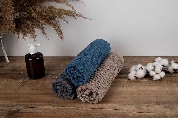 Фото - Рушник для рук GM Textile Уельс синій махровий 40х70