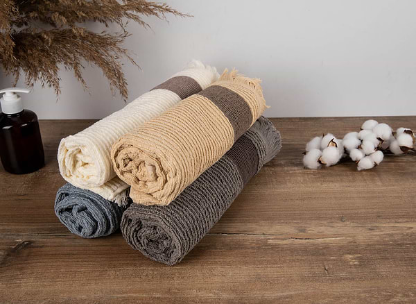 Фото - Рушник банний GM Textile махровий бежевий Осло 70x140