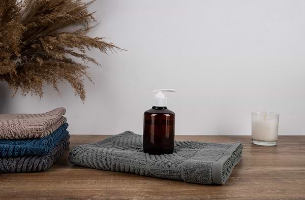 Фото - Рушник банний GM Textile Уельс темно-м"ятний махровий 70х140