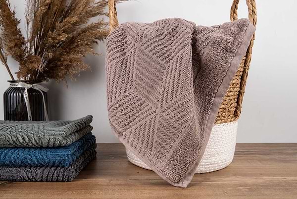 Фото - Полотенце для лица GM Textile Уэльс шоколадный махровый 50х90