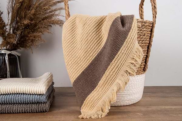 Фото - Рушник банний GM Textile махровий бежевий Осло 70x140