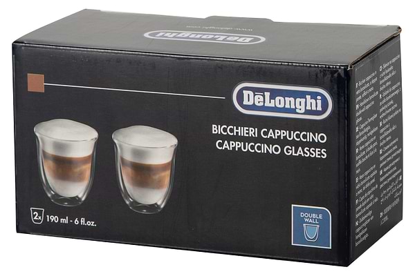 Фото - Набор стаканов с двойными стенками Delonghi КАПУЧИНО, 190 мл