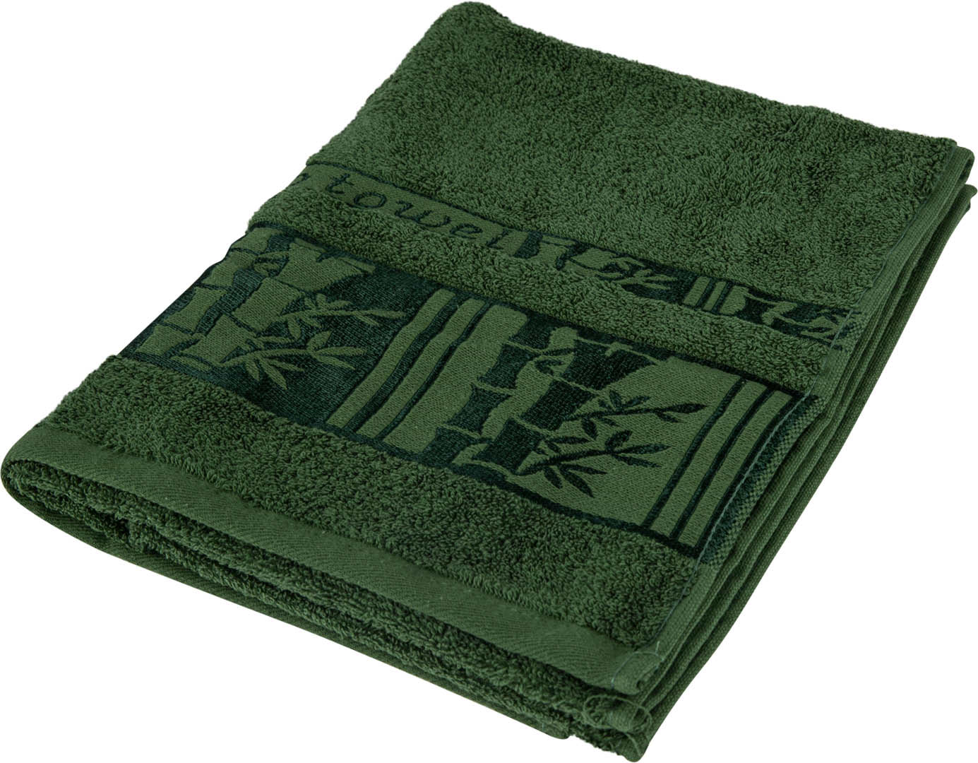 Рушник для обличчя GM Textile махровий зелений бамбук 50x90 - Фото 1