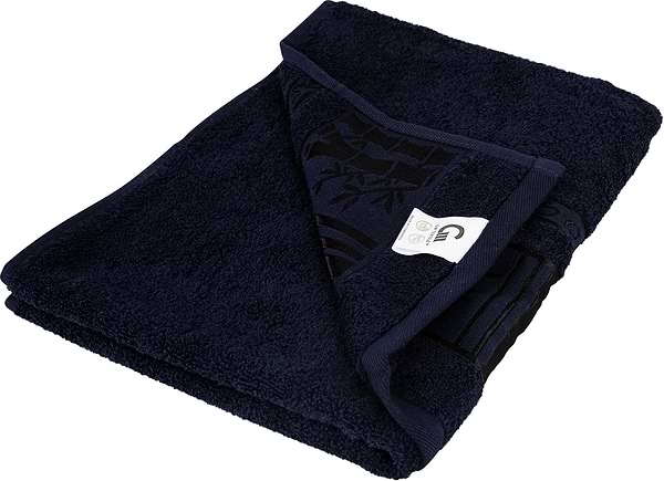 Фото - Рушник для обличчя GM Textile махровий темно-синій бамбук 50x90
