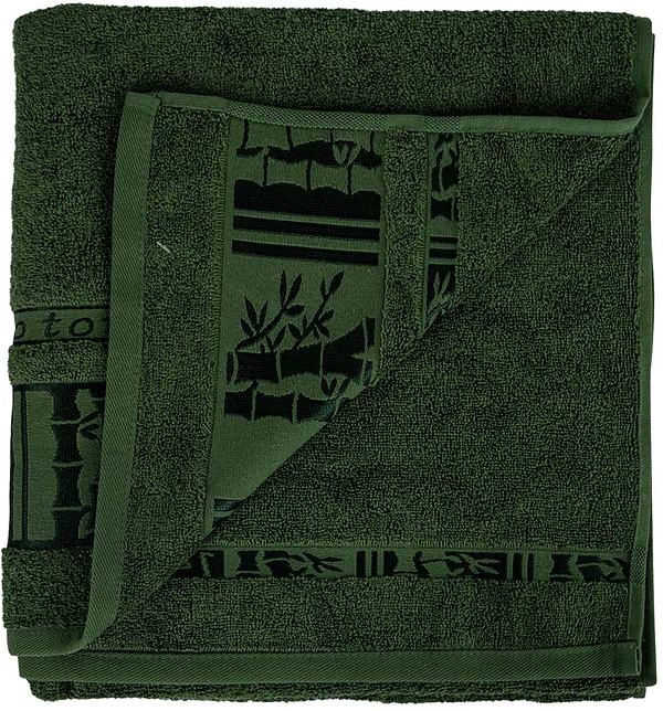 Фото - Рушник банний GM Textile махровий зелений бамбук 70x140