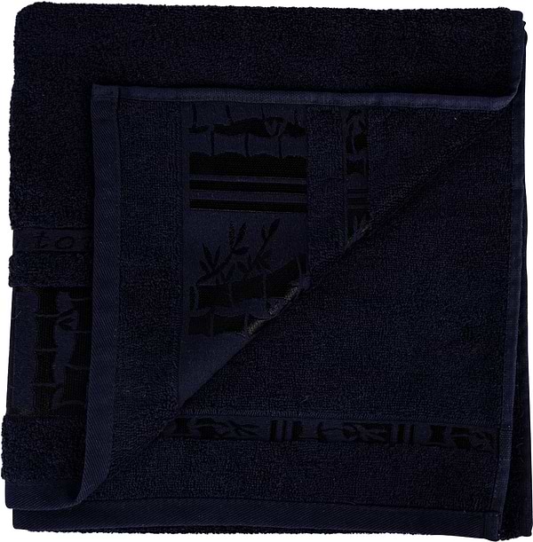 Фото - Рушник банний GM Textile махровий темно-синій бамбук 70x140