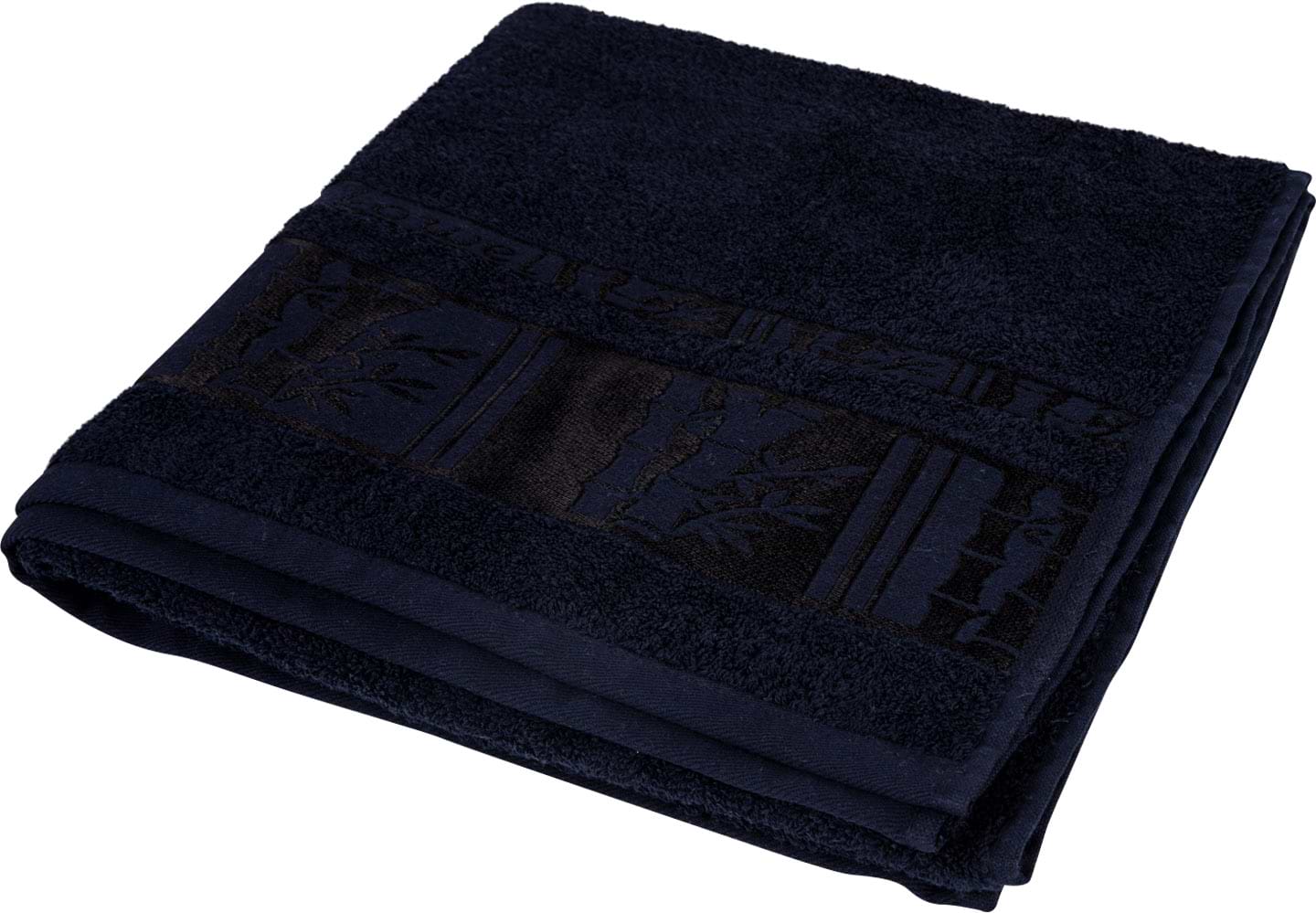 Рушник банний GM Textile махровий темно-синій бамбук 70x140 - Фото 1