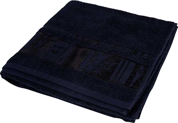Фото - Рушник банний GM Textile махровий темно-синій бамбук 70x140