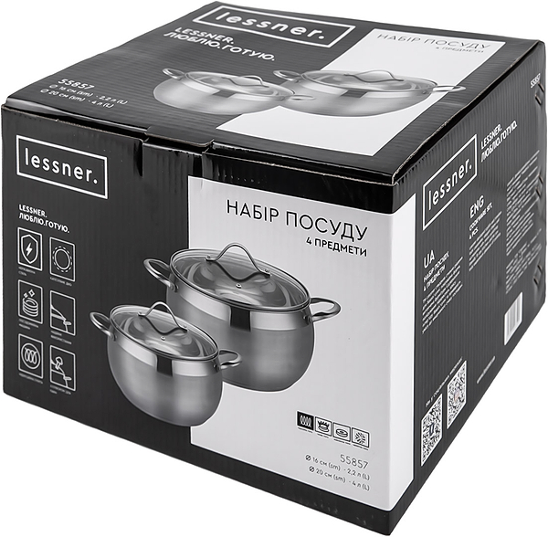 Фото - Набір посуду Lessner 55857 4 пр.