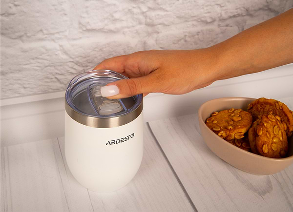 Фото - Термокружка Ardesto Compact Mug 350 мл White (AR2635MMW)