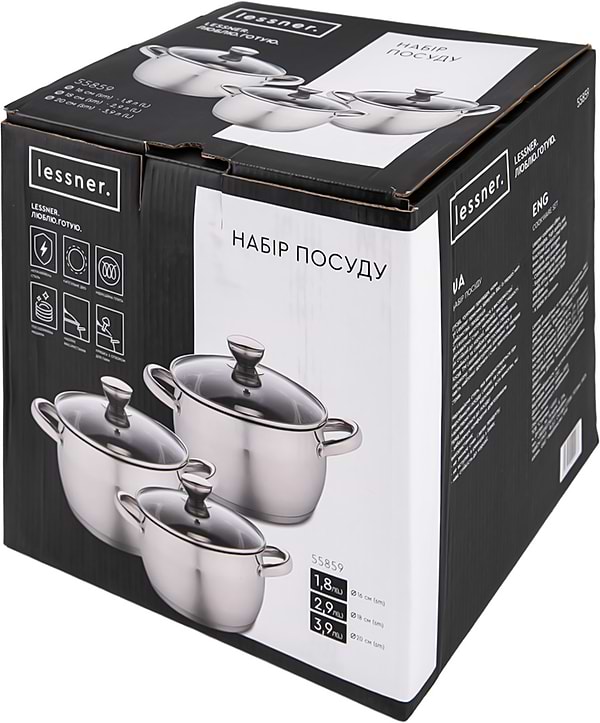Фото - Набор посуды Lessner 55859 Apple 6 пр.