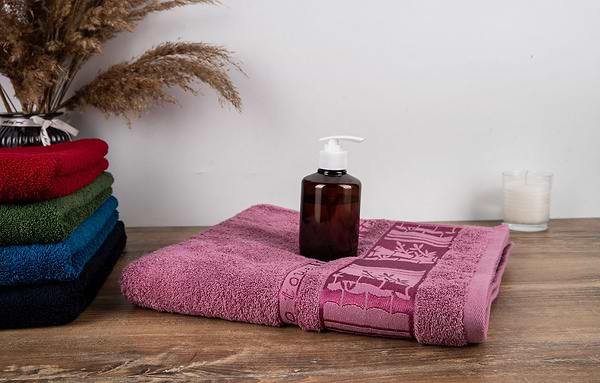 Фото - Полотенце банное GM Textile махровое пудра бамбук 70x140