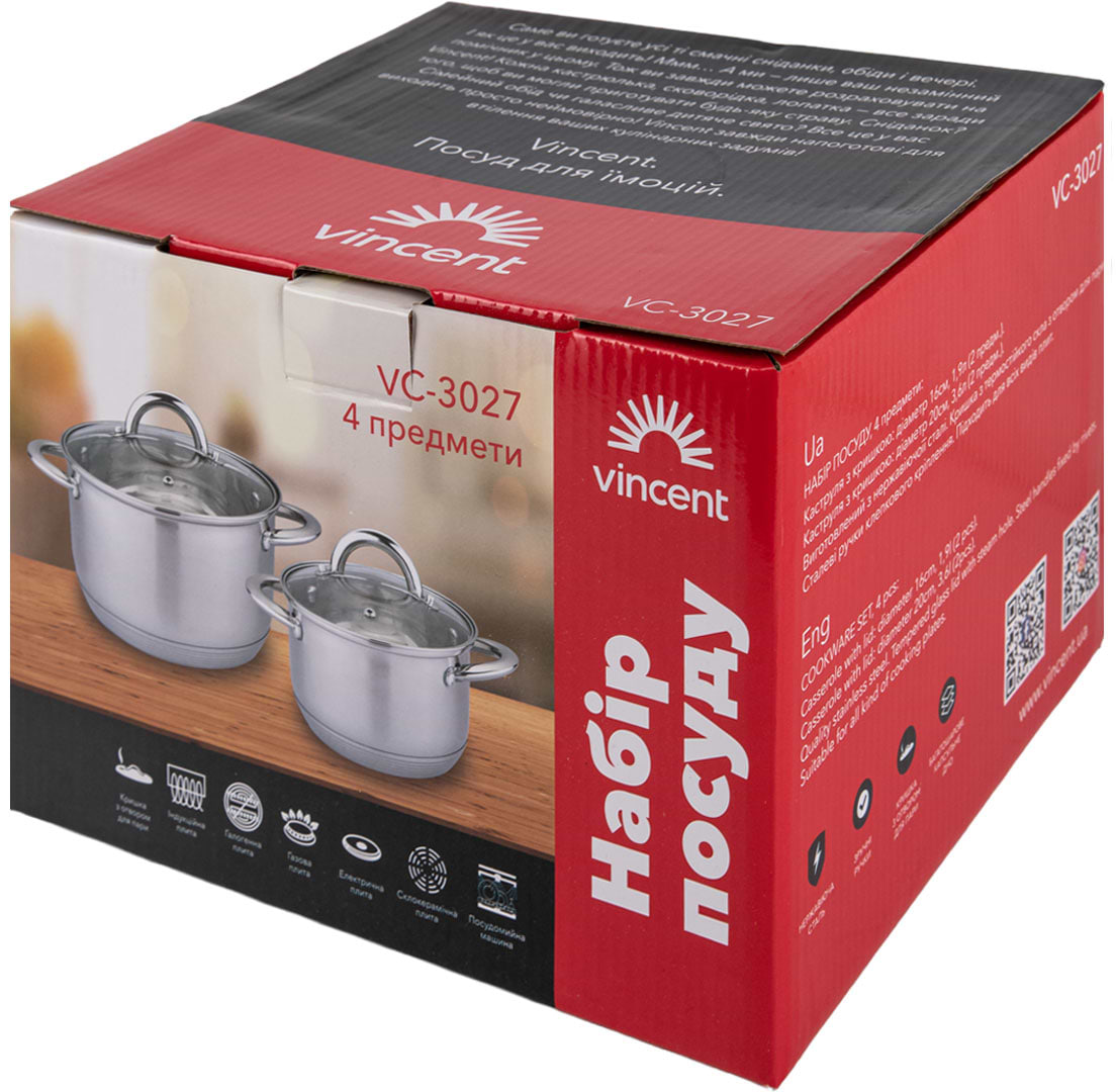 Фото - Набір посуду Vincent 4 пр. (VC-3027)