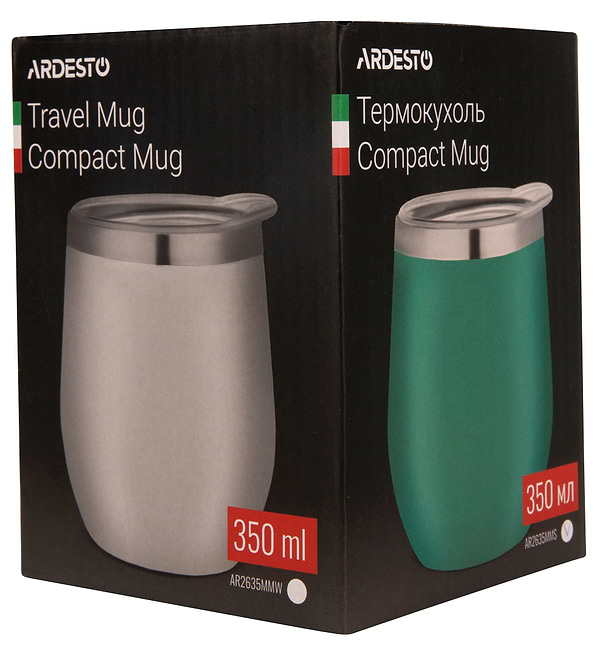 Фото - Термокружка Ardesto Compact Mug 350 мл White (AR2635MMW)
