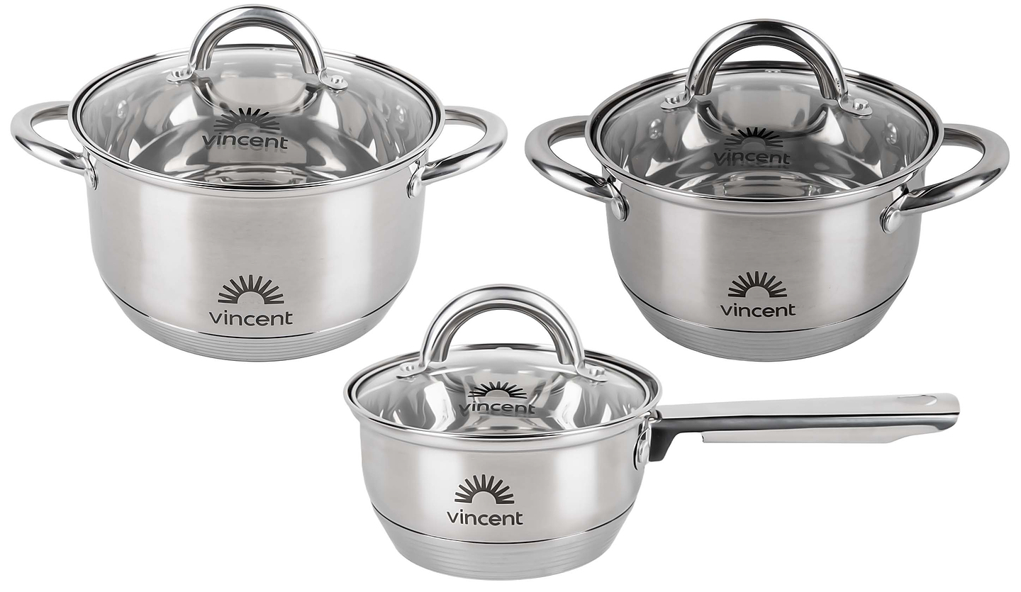 Купити Набір посуду Vincent 6 пр. (VC-3028) - Фото 1 Набір посуду Vincent 6 пр. (VC-3028) - Фото 1