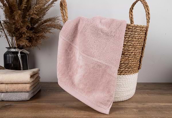 Фото - Рушник для рук GM Textile махровий пудра Міладо 40x70