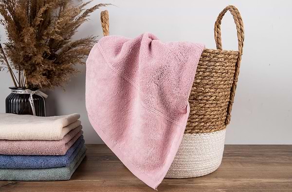 Фото - Рушник для обличчя GM Textile махровий пудра Міладо 50x90