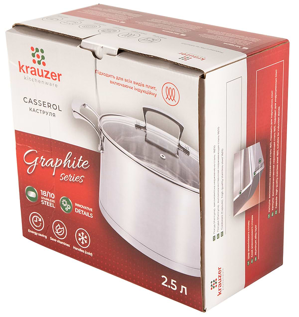Фото - Каструля Krauzer Graphite 2.5 л 18 см (78312)