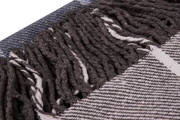 Фото - Плед полуторный Vladi Валенсия Harry бел-дым-серо-голубой 140х200