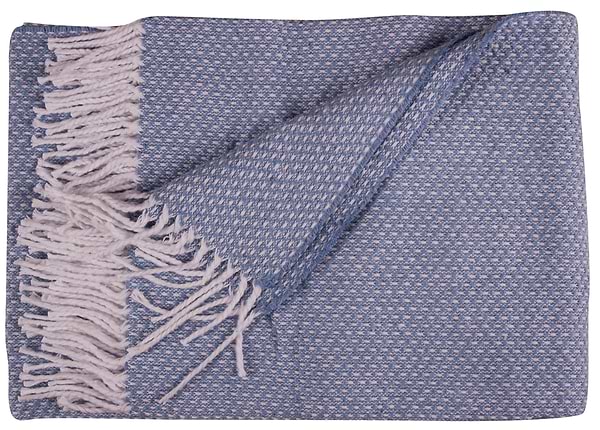 Фото - Плед полуторний Vladi Валенсія Boucle біл-сіро-голубий 140х200