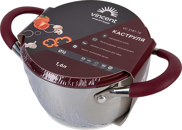 Фото - Кастрюля Vincent 1,6 л (VC-3187-16)