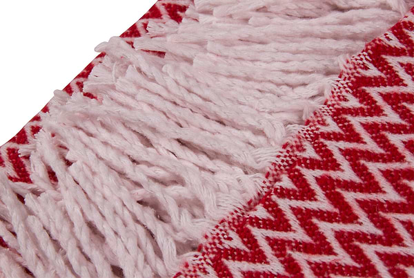 Фото - Плед полуторный Vladi Валенсия Antonio бело-красный 140х200.