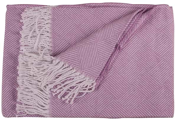 Фото - Плед полуторний Vladi Валенсія Parquet біл-гліцин 140х200