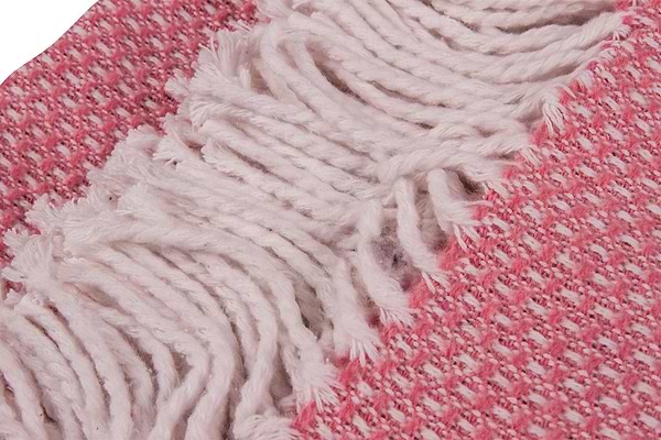 Фото - Плед полуторный Vladi Валенсия Boucle бело-розовый 140х200