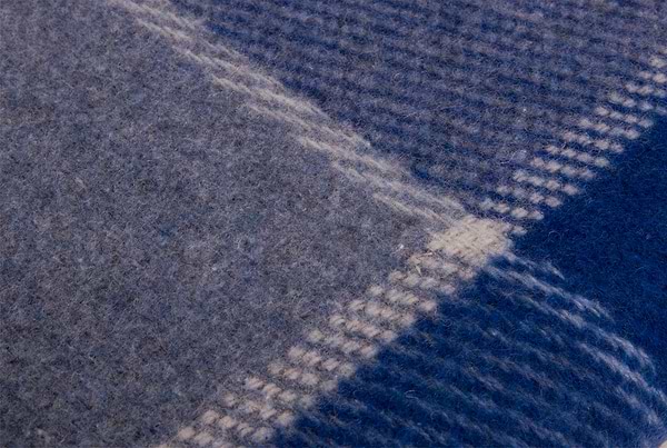 Фото - Плед полуторний Vladi Ельф Liam бел- голубой-т.синий 140х200