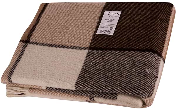 Фото - Плед євро Ельф Liam біло-бежево-коричневий 200х220.