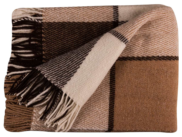 Фото - Плед євро Ельф Liam біло-бежево-коричневий 200х220.